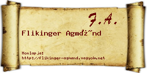 Flikinger Agmánd névjegykártya